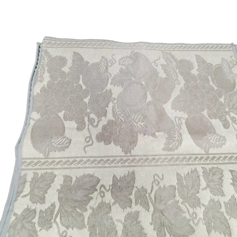 Vtg Green Cloth Napkins Jacquared Satin 16